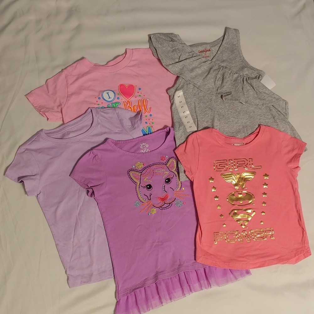 Lot of 5 Girls shirts